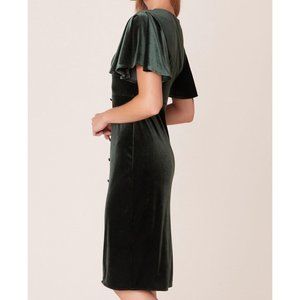 Jack by BB Dakota Green Velvet Midi Dress